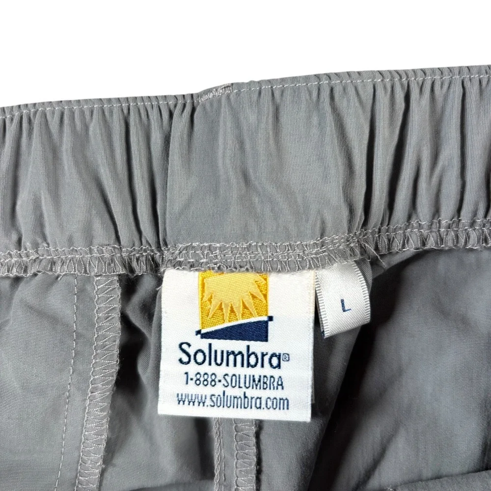 VTG Solumbra Cargo Pants Mens L Gray Sun Protection Lightweight Utility Hiking